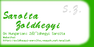 sarolta zoldhegyi business card